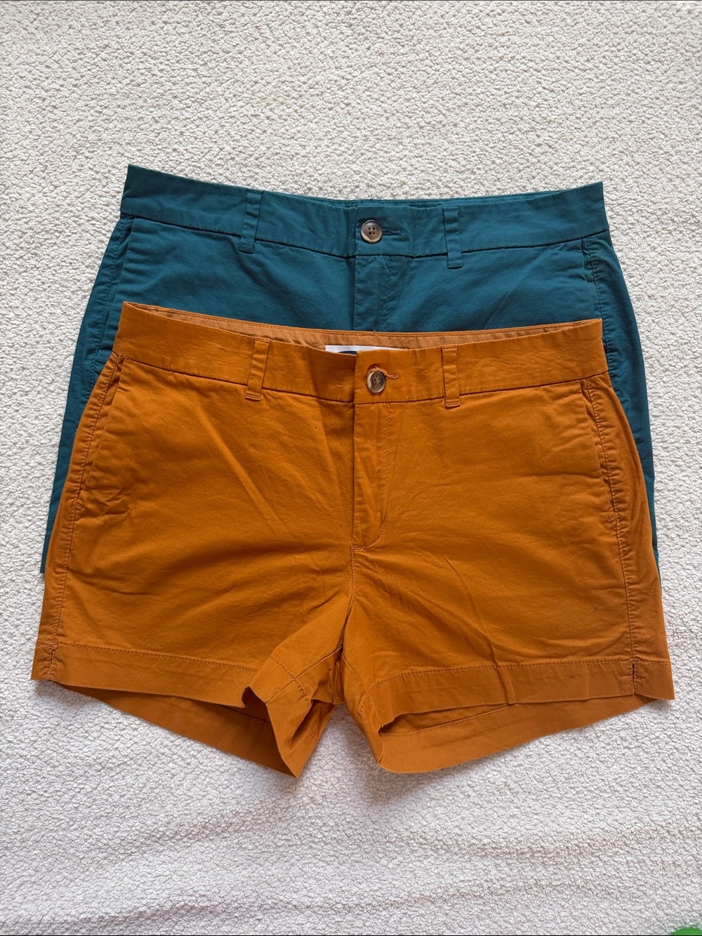 Old Navy Women’s Cotton Shorts - Teal & Rust - set of 2
